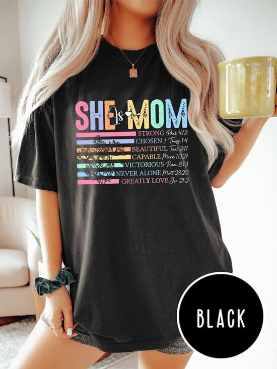 Tops - She Is Mom Shirt, Mothers Day Shirt, Mom Quotes Shirt, Mothers Day Gift Tee